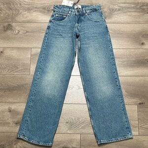 Motel Rocks Low Rise Parallel Jeans Bright Blue Size 24